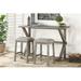 Gracie Oaks Bar Table Set Bar Table w/ Stools Pub Table Set Breakfast Nook Wood in Brown/Gray | 36.09 H x 60.09 W x 18.09 D in | Wayfair