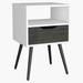 George Oliver Karlyn Nightstand Wood in White/Brown | 24.8 H x 15.8 W x 13.8 D in | Wayfair 1B6F288F94EF4842A918DB63B21CFC40