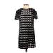 Kate Spade New York Casual Dress - Mini Crew Neck Short sleeves: Black Solid Dresses - Women's Size 2