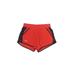 Under Armour Athletic Shorts: Red Color Block Activewear - Women's Size Medium