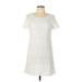 Ambiance Casual Dress - Mini: Ivory Solid Dresses - New - Women's Size Large