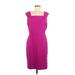 Ann Taylor Casual Dress - Party Square Sleeveless: Purple Print Dresses - New - Women's Size 8