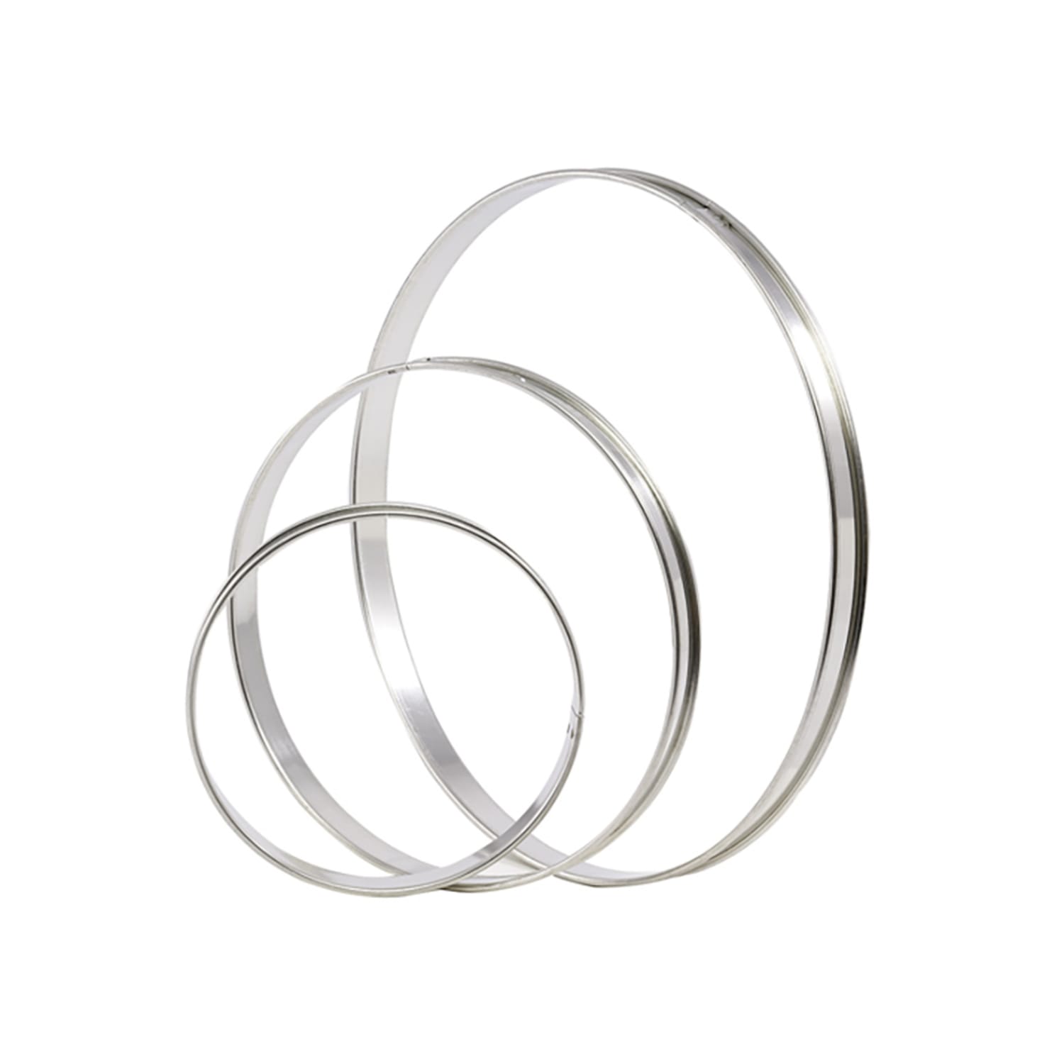 Matfer Bourgeat 371705 3 1/4" Round Tart Ring - Stainless Steel, Pack of 6