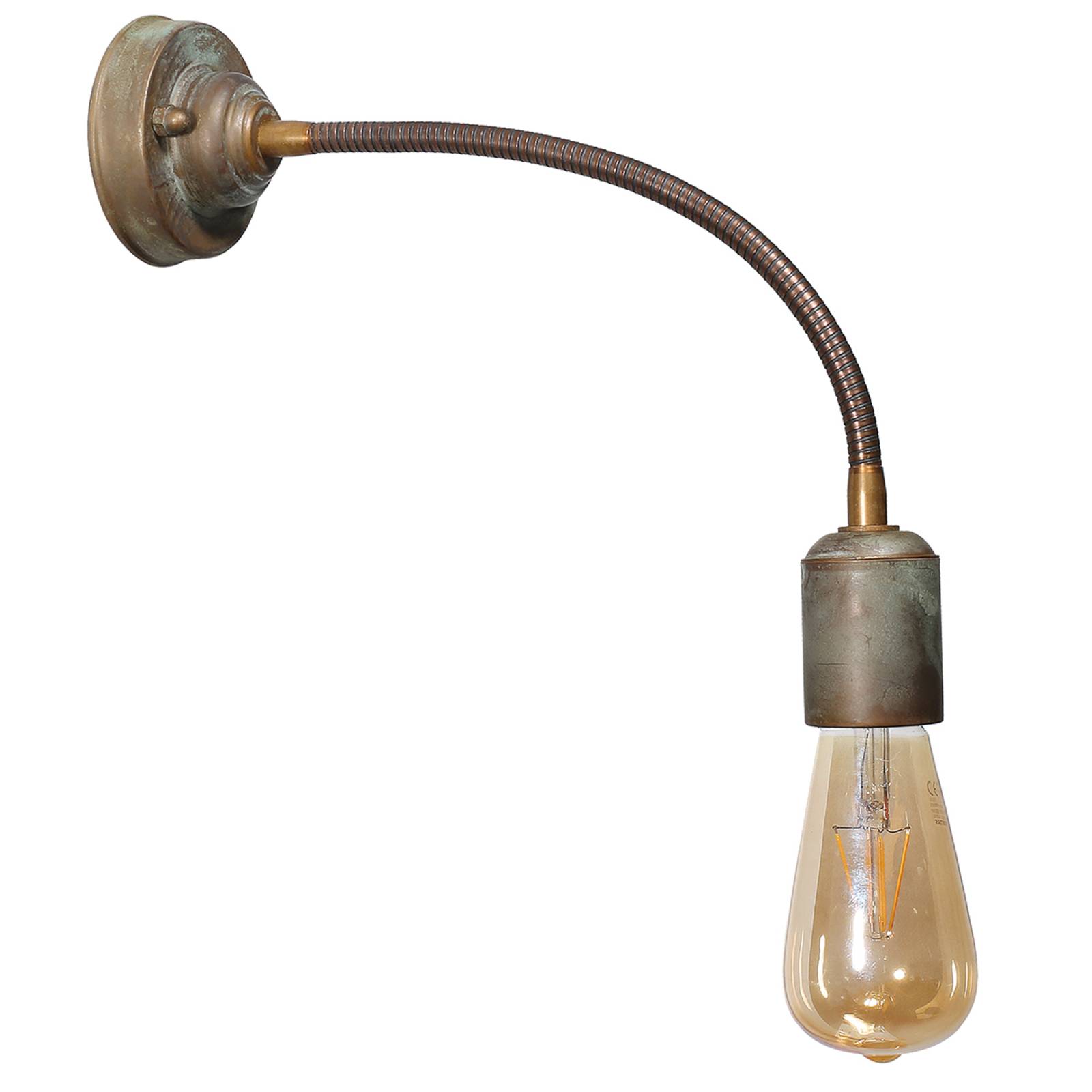 Moretti Luce Wandlampe Allen, dimmbar, bronze / altmessing, für Wohn- / Esszimmer, Messing, Vintage, Wandleuchte, Wandlampe Innen
