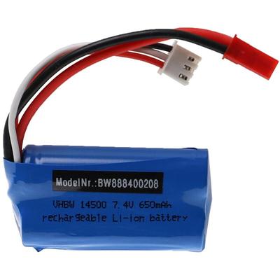 Vhbw - Akku für Modellbau z.B. kompatibel mit Syma, Shuang Ma (650mAh, 7,4V, Li-Ion, 53 x 28,5 x 15 Image