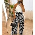 Femme Pantalon Taille EU / US 100 % Polyester Graphic Noir Mode Taille moyenne Toute la longueur Casual Toutes les Saisons