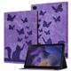 Tablette Etuis coque Pour Samsung Galaxy Tab S9 11 inch S8 11'' S6 Lite A8 A7 Lite Avec Support Clapet Porte Carte Papillon TPU faux cuir