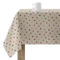 Nappe enduite anti-taches 100% coton Beige 250x180 cm