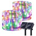 Outdoor Solar String Light 2pcs 1pcs Rope Tube LED Solar Lamp 12m 100 leds String Lights Outdoor Fairy Holiday Christmas Party Solar Garden Light Waterproof luz solar LED Solar Garden Light