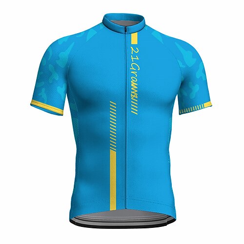 Herren Radtrikot Tarnung Kurzarm Fahhrad Trikot Oberteil mit 3 Gesäßtaschen Mountainbike MTB Straßenradsport Schnelltrocknend Reflektierende Streifen Rückentasche Feuchtigkeitsableitend Sport Schwarz Image