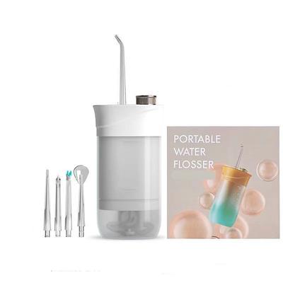 4 In 1 Water Flosser For Teeth Cordless Water Flossers Oral Irrigator With DIY Mode 4 Jet Tips Tooth Flosser Portable And Rechargeable For Home Travel For Men And Women Daily Teeth Care