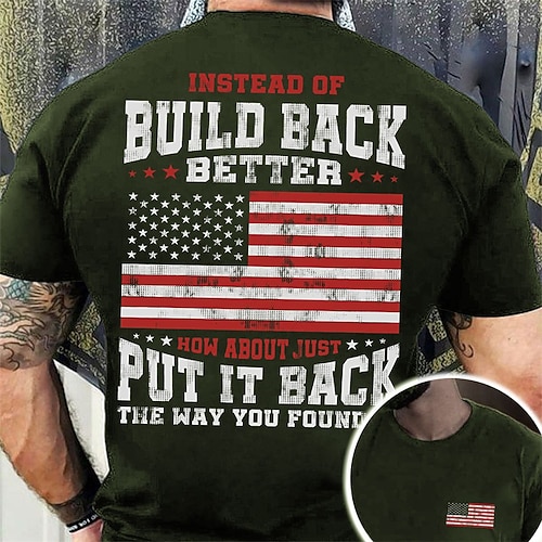 4. Juli 2026 250. Jahrestag des Gedenktags Männer Patriotische Patriot Grafik Nationalflagge Veteran Kurzarm T-Shirt Freizeit Image