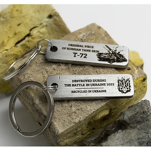 Ukrainischer brutaler Militär-Schlüsselanhänger, brutaler Schlüsselanhänger für Männer, militärische Geschenke für Metall-Schlüsselanhänger, Erinnerung, militärische Geschenke, einzigartiger ukrainischer Schlüsselanhänger, Jahrestagsgeschenk Image