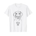 Line Art Best Dog Dad Herren - Vizsla T-Shirt