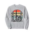 Gitarre, Cowboystiefel, Cowboyhut an einem Zaun lehnend Retro Sweatshirt