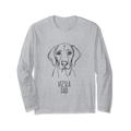 Line Art Best Dog Dad Herren - Vizsla Langarmshirt