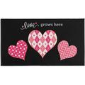 Valentines Day Door Mat Valentine Doormat Heart Rug Heart Shaped Door Mat Love Doormat Entrance Mat Bathroom Rugs Non-Slip Washable for Indoor Outdoor Decoration 30 x17