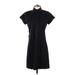 Club Monaco Casual Dress - Shirtdress Collared Short sleeves: Black Solid Dresses - Women's Size 4