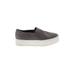 Vince. Sneakers: Slip-on Platform Casual Gray Print Shoes - Women's Size 7 1/2 - Almond Toe