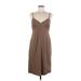 Gap Casual Dress - Party Plunge Sleeveless: Brown Solid Dresses - Women's Size 8