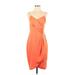 Banana Republic Cocktail Dress - Sheath: Orange Solid Dresses - Women's Size 2