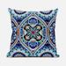 26 x 26 in. Bohemian Mandala Vector Broadcloth Indoor & Outdoor Zippered Pillow - Blue Orange & Green