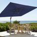 FLAME&SHADE 11.5Ã—9FT Cantilever Patio Umbrella â€“ Ultimate Outdoor Comfort with 360Â° Rotation and Infinite Canopy Angle Adjustment Navy Blue