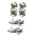 4 Pcs Decor Home Accents Rabbit Ornament Bonsai Adornment Planter Decoration Cute Modeling White Resin