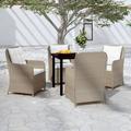 sell well Wicker Patio Furniture Set Outdoor Patio Chairs Conversation Furniture for Poorside Garden Balcony 7 Piece Patio Dining Set Brown