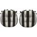 RSH DÃ©cor Indoor Outdoor Tufted Bistro Cushion 16â€� Choose Color (Black & White Stripe Set of 2 Cushions)