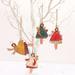 Trjgtas 4 PCS Christmas Metal Dancing Angel Pendants Xmas Tree Doll for Home Party
