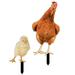 2 Pcs Emblems Ornament Garden Chicken Stake Back Yard Decorat The Lovely Chicken Yard Art Garden Stakes Art