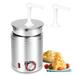 Compact Stainless Steel Cheese Warmer Hot Fudge Warmer 4.2Qt Hot Fudge Dispenser with PP Pump Commercial 200W Sauce Dispenser Ideal for Cheese Caramel and More