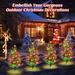 Christmas Decorations Outdoor Solar Lights: 2 Pack Upgraded LED Solar Christmas Tree Lights outside Waterproof Solar Christmas Stake Lights for Yard Garden Pathway Lawn Xmas Decor