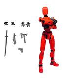 T13 Action Figure 3D Printed Multi-Jointed Movable N13 Action Figure Lucky 13 Action Figure 13 Action Figure Dummy 13 Action Figure Hand Painted Figure Desktop Decorations Game Gifts