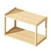 perfk Wood Storage Rack Counter Desktop Supplies Men Rustic Tabletop Display Shelf 2 Layer