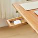 Under Desk Drawer Wood Self-Adhesive Hidden Drawer Organizer Slide Out Easy Installation Handmade Under Table Storage Attachable Pencil Phone Holder For Office Home (Bamboo Small)