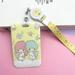 New Sanrio Hello Kitty Kuromi Melody Card Set Kawaii Cartoon ID Card Protection Case Work Bus Card Holder Plastic Keychain Gifts