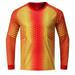 Alvivi Kids Boys Soccer Jersey Goalkeeper Shirt with Chest Elbow Pads Compression Football Training T-shirt Red&Yellow 9-10