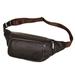 Leather Running Fanny Pack Adjustable Strap Of Sport Waist Pack For Running Traveling Cycling - brown