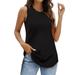 VBARHMQRT Crop Tank Top with Built in Bra Set Womens Tank Tops Loose Fit Summer Flowy Sleeveless Shirts Casual Womens Tank Tops Fitted Dressy Long Compression Tank Tops for Women