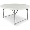 Table pliante - Table pliante - Table de jardin ronde pliante - Ø120 x 74 cm - Blanc - Maxxgarden