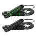 Speed Rope 360Â°Ball Bearings Tangle-Free Easy to Adjust with Memory Foam Handles Fitness Exercise - Green Black + Pure Black