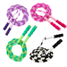 Jump Ropes Soft Beaded Adjustable Length for Calorie Burner Keep Fit Training Weight Loss - Black+Purple+Rose+Green