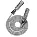 Fitness Weight Jump rope with Double Ball Bearings for Cardio Adjustable Workout Jumping Rope - grey