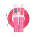 Jump Rope with Counter Adjustable Length Speed Skipping Rope for Home Gym Fitness Exercise - white pink