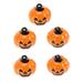 5Pcs Pumpkin Bells Jack Lantern Beads Collar Charm Bells Jewelry Charms Pendant for DIY Craft Party Decor ( Orange )