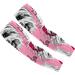 Hyjoy Women UV Sun Protection Arm Sleeves Cooling Sleeves Arm Cover Shield Men Cycling Running Dog Bows Ties Pink X-Large