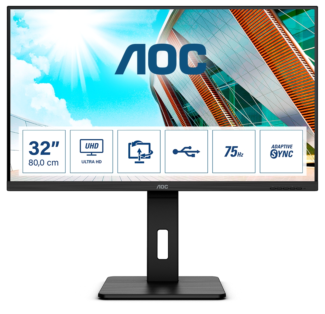 AOC P2 U32P2 Computerbildschirm 80 cm (31.5") 3840 x 2160 Pixel 4K Ultra HD LED Schwarz Image