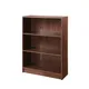 Timber Art Design 3 Tier Bookcase Wide Display Shelving Storage Unit Wood Furniture Walnut